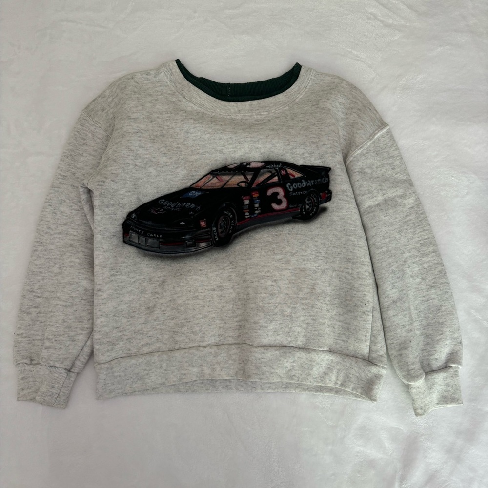 Vintage cropped racecar crewneck